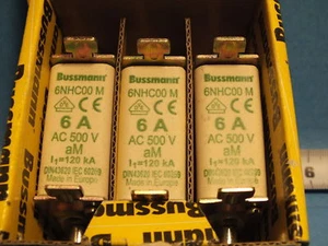 BUSSMANN 6NHC00M 6A 500VAC - Picture 1 of 4