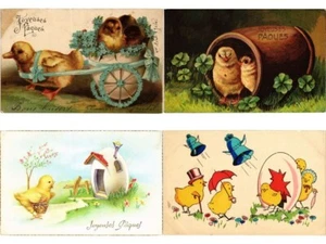 SALUDOS PASCUA INCL. GLAMOUR VIENNE EN RELIEVE 104 piezas vintage Pre-1950 (L5987) - Imagen 1 de 12