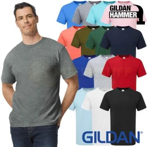 Gildan Hammer Heavyweight T-Shirt Unisex Cotton Blank Crew Neck Tee Top S-4XL - Picture 1 of 33