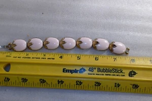 Vintage TRIFARI Pink Cabochon Bracelet  - Picture 1 of 14