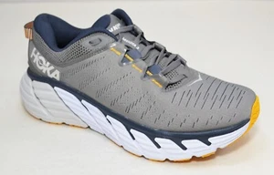 Hoka One Gaviota 3 Men's Size 8.5 Charcoal Grey Ombre Blue Road Shoes EUC - Picture 1 of 12