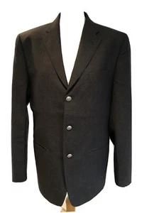 Valentino Men’s 100% Virgin Wool Grey 3 Buttons Jacket Blazer Size US 40 IT 50R - Picture 1 of 12
