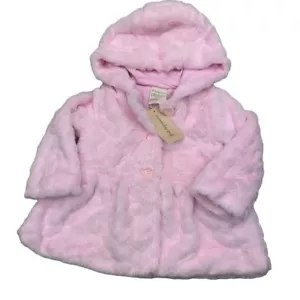 First Impressions Baby Girls Heart Plush Coat Size 12M - Picture 1 of 7