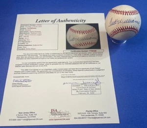 Ted Williams signierter Rawlings AL Ball Baseball fett Auto Red Sox JSA YY80428 - Bild 1 von 9