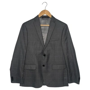 Lauren Ralph Lauren Sport Coat Boys 18R Blazer Plaid Suit Jacket Classic Gray - Picture 1 of 14