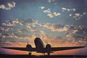 Postal Aviación: Sunset, United Air Lines Mainliner, Tarjeta UAL - Imagen 1 de 2