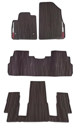 GMC Acadia 2017-2020 alfombrillas delanteras segunda y tercera fila premium para todo tipo de clima cacao OE Foto 1 de 2