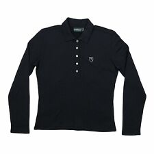 Chervo Sportswear Womens Golf Clothing Small Black Long Sleeve Polo Top