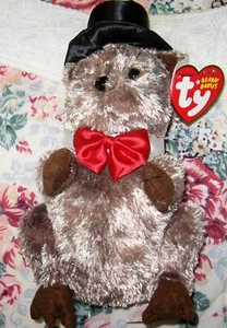 EXCLUSIVE Original TY Beanie Babies – Punxsutawney Phil 2008™ - MINT - Picture 1 of 6