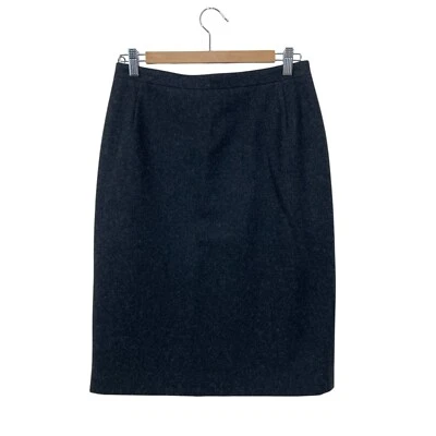 Falda Lápiz JEAN PAUL GAULTIER Vintage Mezcla Lana Talla 10 Forrada Gris Oscuro Abertura Foto 1 de 4