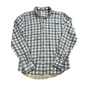 Johnnie-O Hemd Herren M blau weiß kariert kariert Button Down ungesteckt USA - Bild 1 von 9