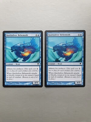 Quicksilver Behemoth x2 , MTG Darksteel (2004) Common Blue Creature NM - Image 1 of 2