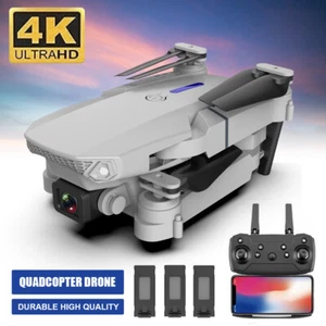 New RC Drone With 4K HD Dual Camera WiFi FPV Foldable Quadcopter +3 Battery - Picture 1 of 13