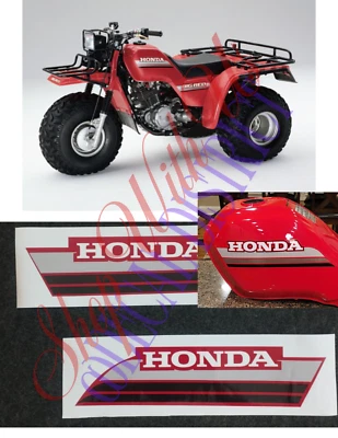 Calcomanías Honda 1985 pegatinas Honda ATC250ES 250ES ATC calcomanías de tanque rojo grande 85 HB118 Foto 1 de 4