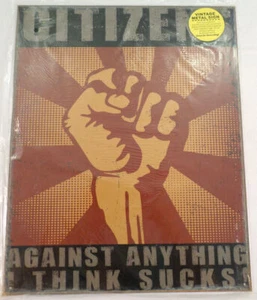 Citizens Against Anything That Sucks Funny Metal Sign Pub Game Room Bar - Picture 1 of 1