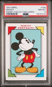 1991 MICKEY MOUSE FAMILY PORTRAIT #100 IMPEL DISNEY COLLECTOR CARD | PSA 8 NM-MT - Picture 1 of 4