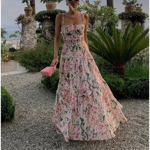 Agua Bendita  Lima Maxi Dress Jardinera - Picture 1 of 9