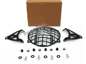 Fit For Royal Enfield Meteor 350cc - "Net Design Black Headlight Grill Set" - Foto 1 di 8
