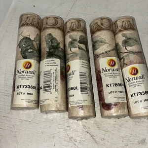 5 NEW Vintage Norwall Wallpaper Border Roll 5 yds x 7 Kt73360L Lot 102A - Picture 1 of 6
