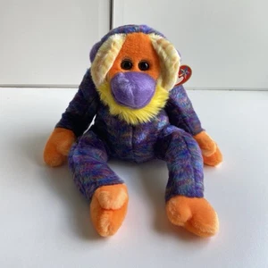 Ty Beanie Buddies Bananas Orangutan Monkey Plush Purple Orange Tag 12 Inch 2000 - Picture 1 of 7