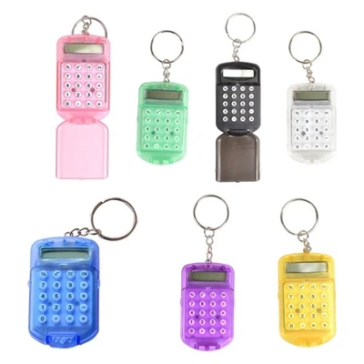 Lightweight Cover Calculator 8 Digit Screen Keychain Portable Study Tool - Image 1 of 4