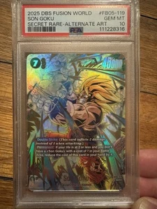 Dragon Ball Super Fusion World Son Goku Secret Alt Art Holo PSA 10 GEM MINT - Picture 1 of 8