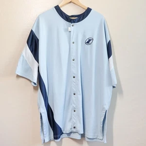 Reebok I3 Allen Iverson Button Up Jersey Shirt 3XL Light Blue Y2K Streetwear - Picture 1 of 7
