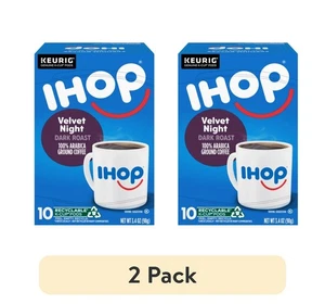 IHOP Velvet Night Dark Roast – 2 Box Lot (20 K-Cup Pods) – Arabica Coffee Pods - Picture 1 of 6