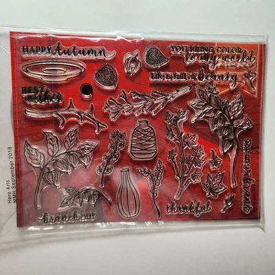 Kit de estampillas y troqueles de artes de héroes otoño otoño naturaleza septiembre 2018 extras en Foto 1 de 4