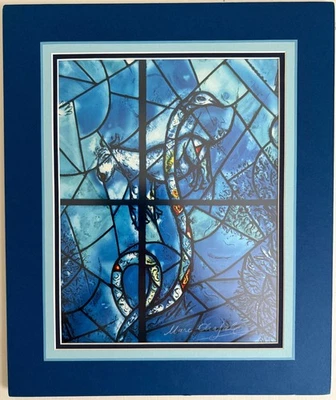 Impresión firmada a mano de Chagall, impresión de vitrales, mate Foto 1 de 4
