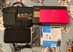 SONY VAIO VPCP119KJ P Pink Laptop Working Excellent with Box Charger Case Manual - Picture 1 of 12