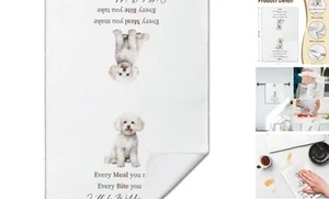 Handtuch Geschirrtücher - Jede Mahlzeit, die Sie machen, jeden Bissen, den Sie nehmen weiß Bichon Frise - Bild 1 von 6