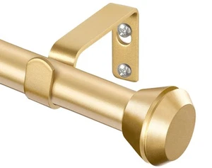 Gold Curtain Rod 32 to 58 Inch, 3/4 Inch Heavy Duty Curtain Rods for Windows,... - Picture 1 of 8