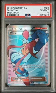 Pokemon Skyla 122/122 PSA 10 Gem Mint XY Breakpoint Full Art Trainer 2016 - Picture 1 of 5