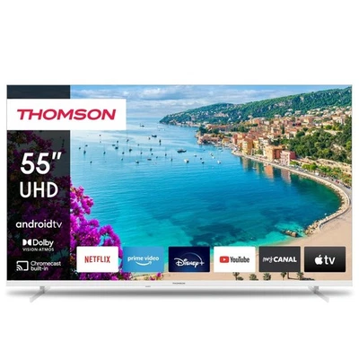 Thomson 55UA5S13W 55 Zoll 4K UHD Smart TV Android LED Fernseher Wlan Bluetooth - Bild 1 von 4