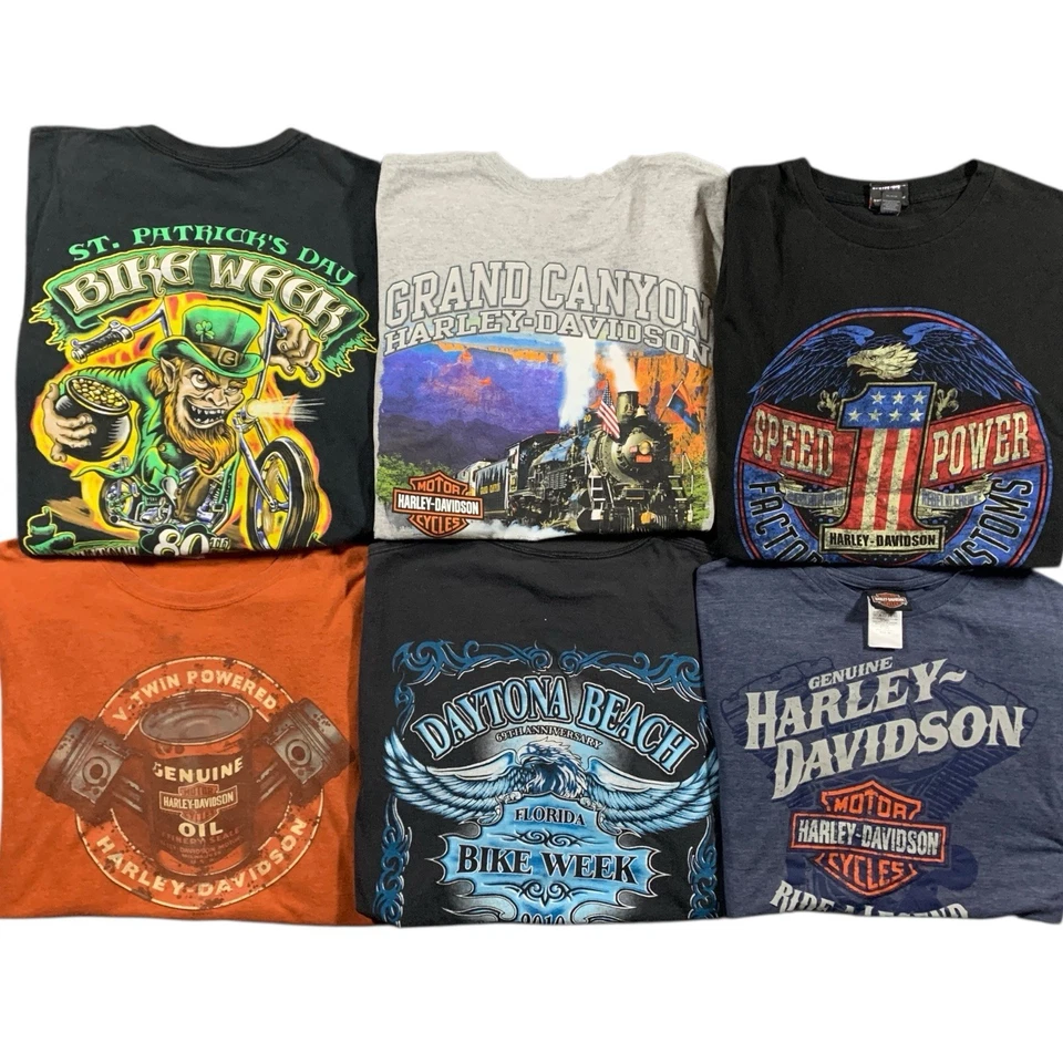 Paquete de camisetas Harley Davidson motocicletas/motociclistas (12 camisetas) Foto 1 de 4