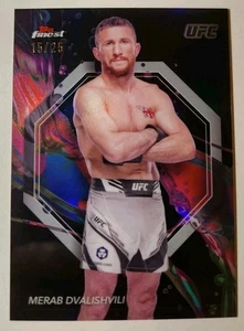 Merab Dvalishvili 2024 Topps Finest UFC Black Refractor SP 15/25 #93 - Picture 1 of 2