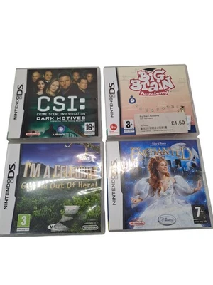 Nintendo DS Game Bundle Big Brain Enchanted Celeb CSI Lot T2870 SP43 - Image 1 of 3