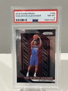 2018-19 Panini Prizm Rookie #184 Shai Gilgeous-Alexander PSA 8 LA Clippers Slab - Imagen 1 de 14