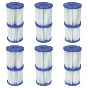 12 x BESTWAY TYPE II 58094 CARTRIDGE FILTER POOL REPLACEMENT FILTERS CLEAN2 - Picture 1 of 6