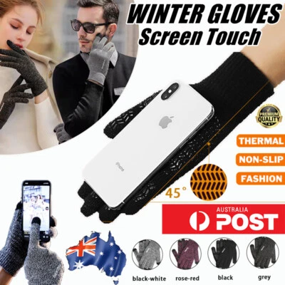 IWINTER Women Men Winter Gloves Touch Screen Anti-Slip Thermal Warm Soft Knitted - image 1 of 4
