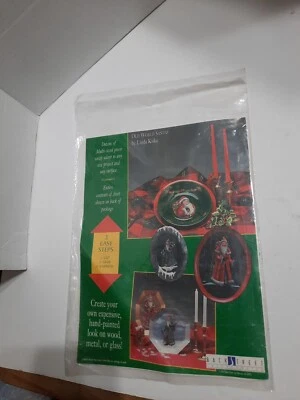 NUEVO DE LOTE DECOUPAGE IMPRESIONES PINTADAS A MANO VIEJO MUNDO SANTAS POR LINDA KISKA VINTAGE XMas Foto 1 de 4