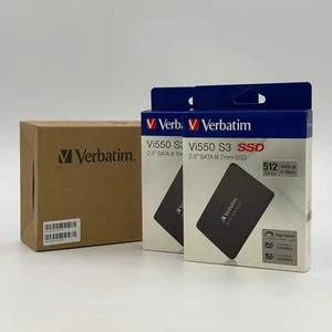 New VERBATIM 2.5" Vi550 SATA III 2.5" (2 pack) 512GB SATA III SSD 49352 - Afbeelding 1 van 13