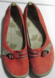 Chaco Woman's Shoe 8 Mary Jane Leather Peach Salmon Runs Small Suede - Picture 1 of 3