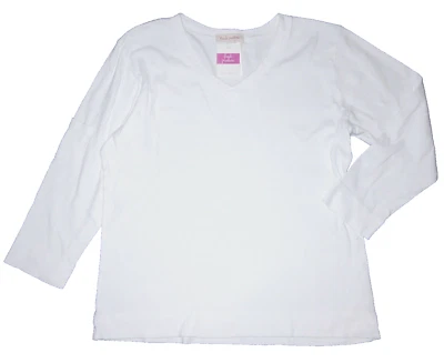 Fresh Produce xl white fem logo v cotton 3/4 sleeve top $62.00 nwt new xl - Image 1 of 4