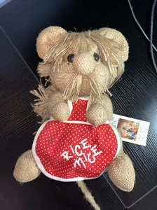 Burlap Sack Rice Mouse Plush Hong Kong Mascot - Vintage With Tag - Picture 1 of 6