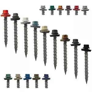 Bulk METAL ROOFING SCREWS: 2" (750) Colored Sheet Metal Roof Screw Siding Screws - Picture 1 of 41