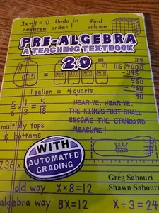 Teaching Textbooks Pre-Algebra Version 2.0 Workbook Answer Key/Test Bank and CDs - Picture 1 of 8