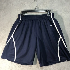 Nike Men’s Navy Blue/ White Basketball Shorts 100% Polyester Size Large - Picture 1 of 4