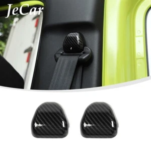 Carbon Fiber Seat Safety Belt Decor Cover Trim Decor fit For Suzuki Jimny 2019+ - Picture 1 of 8